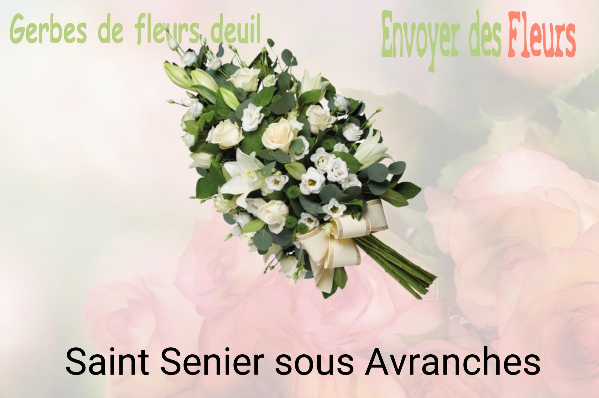 Gerbe de fleurs de deuil livrée à Saint-Senier-sous-Avranches